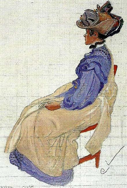 Carl Larsson karin 1913-studie i gredelint oil painting picture